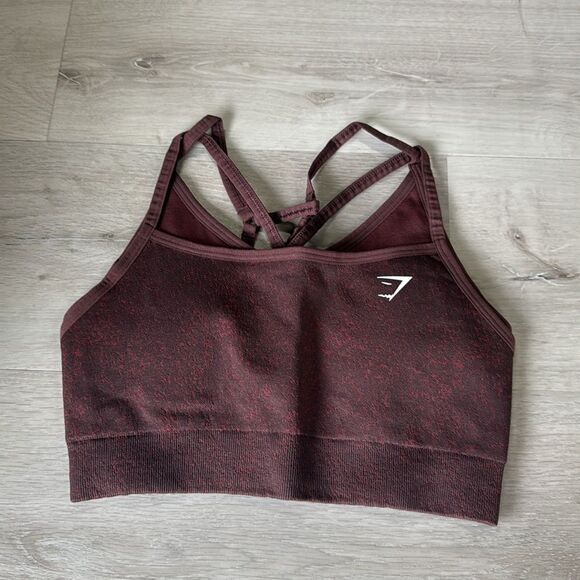 Gymshark ADAPT FLECK SEAMLESS SPORTS BRA Medium Support Chocolate BrownSmall Nwt - Picture 4 of 7